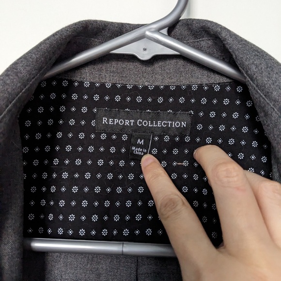 Report collection grey dress shirts size medium - Picture 2 of 3